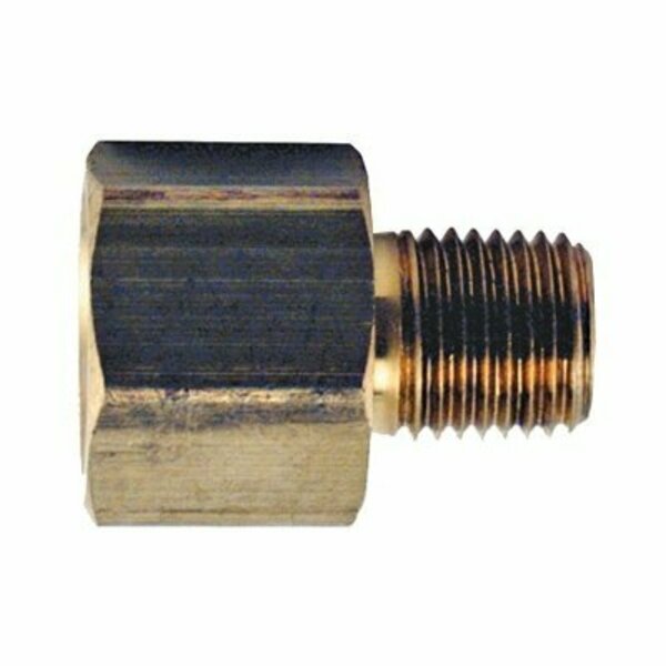 K-T Industries Reducer Adapter, 3/8 x 1/4 in, MNPT x FNPT, Brass 6-5216